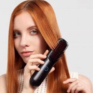 ✨ NEW IN BOX | TYMO Porta Cordless Hair Straightening Brush – Black ✨